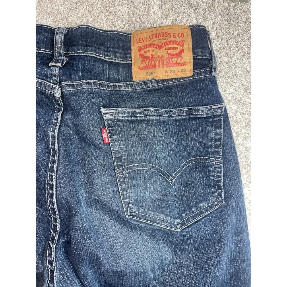 Levi's 505 Mens Jeans 33x32 Regular Fit Straight